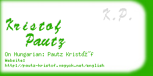 kristof pautz business card